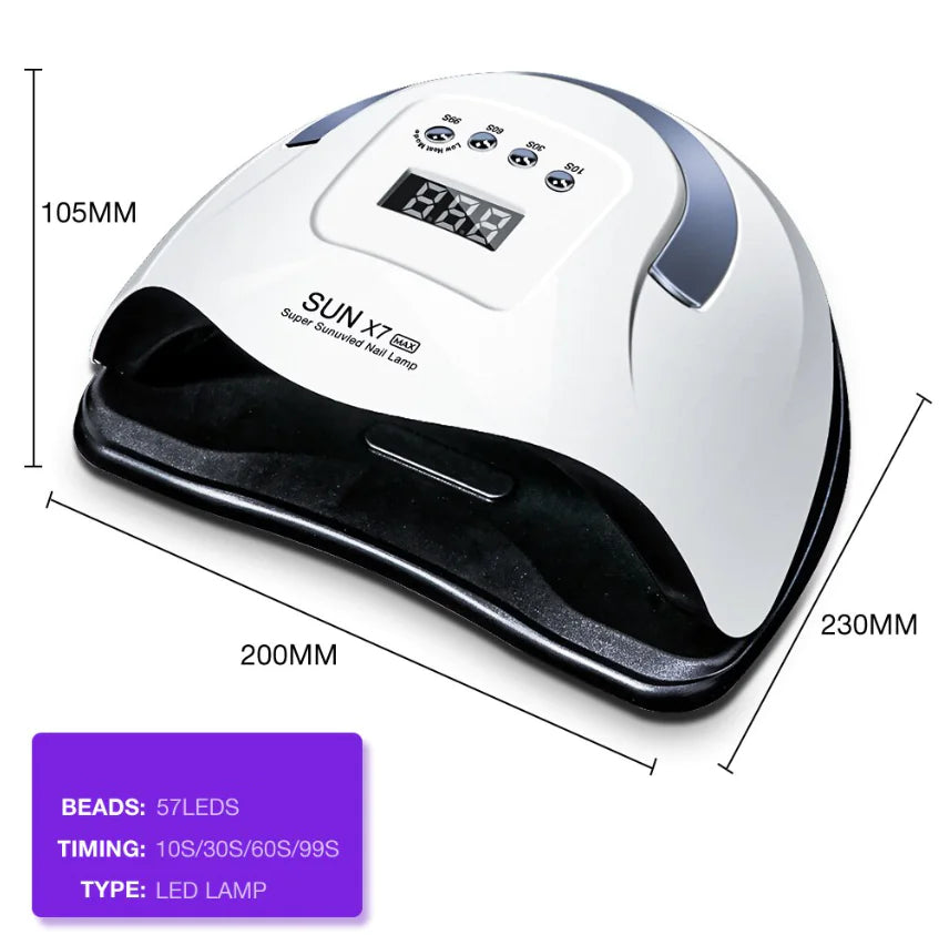 220W Nail Dryer LED Lamp UV Light Polish Gel Curing Machine Electric Manicure