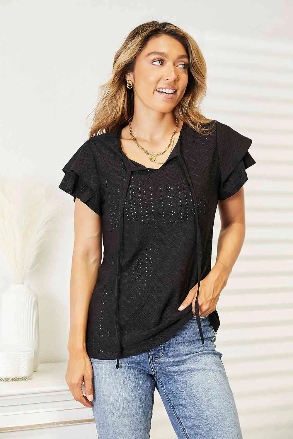 Flutter Sleeve Top-