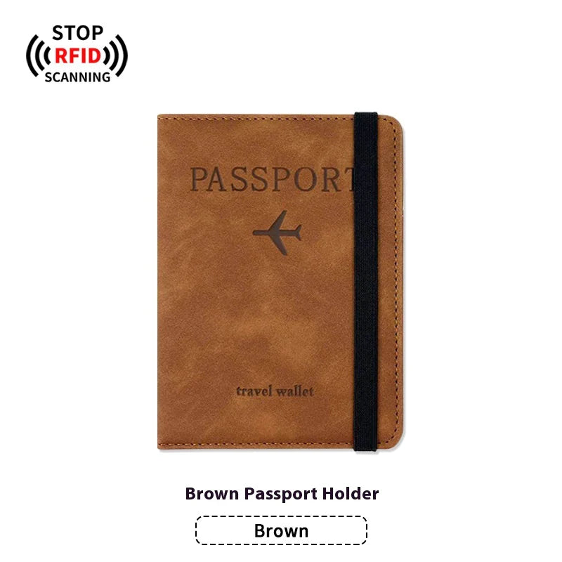 PU Leather Passport Holder & Luggage Tag Set