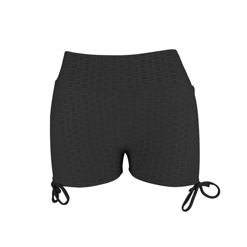 Women's Elastic High Waist Workout Shorts