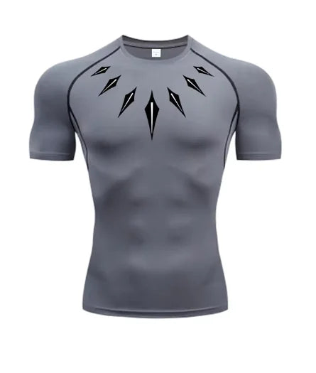 Anime Men's Compression Shirt Fitness Sport Running Tight Gym TShirts Athletic Workout Quick Dry Tops Tee Summer