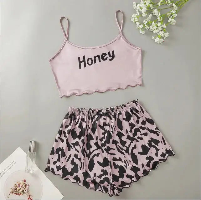 Sleepwear Sling Top Shorts Pajama