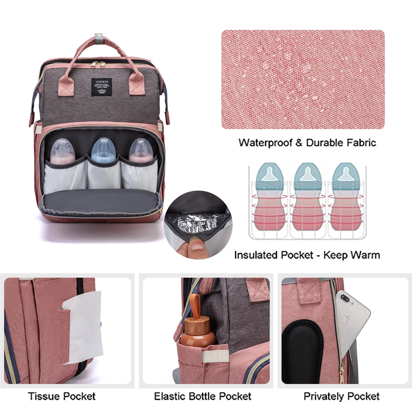 Large-Capacity Mommy & Baby Outing Backpack