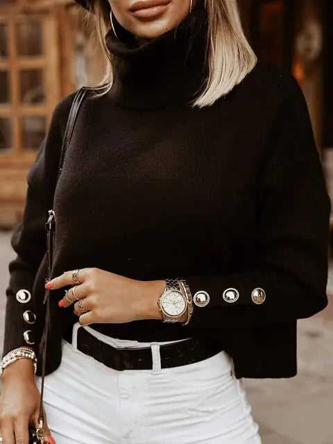 Loose Knitted Sweater Top