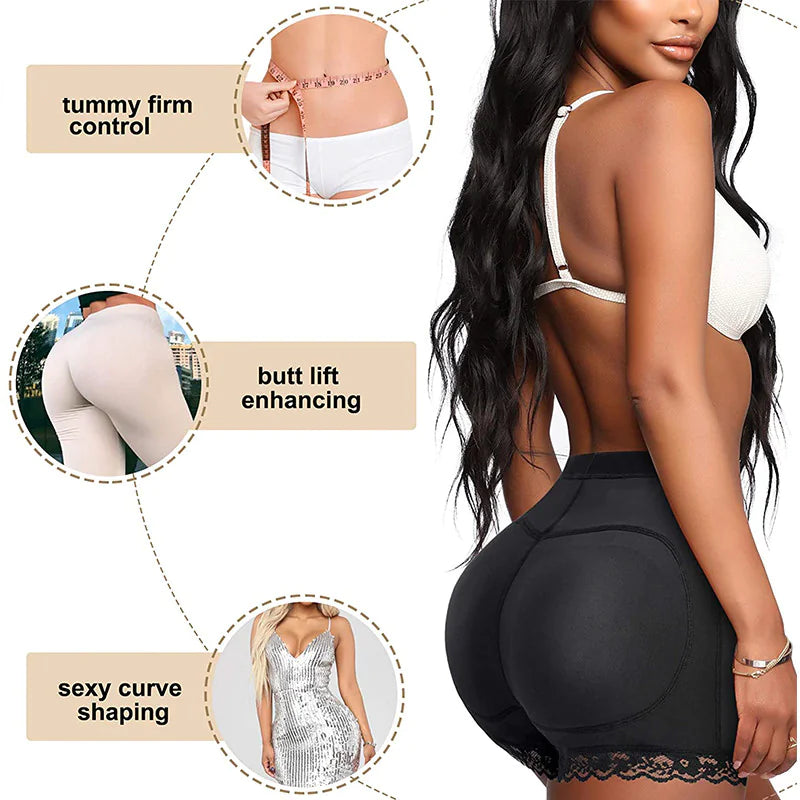 Booty Shaper Padded Underwear Panty Women's FAKE ASS Butt Lifter & Hip Enhancer