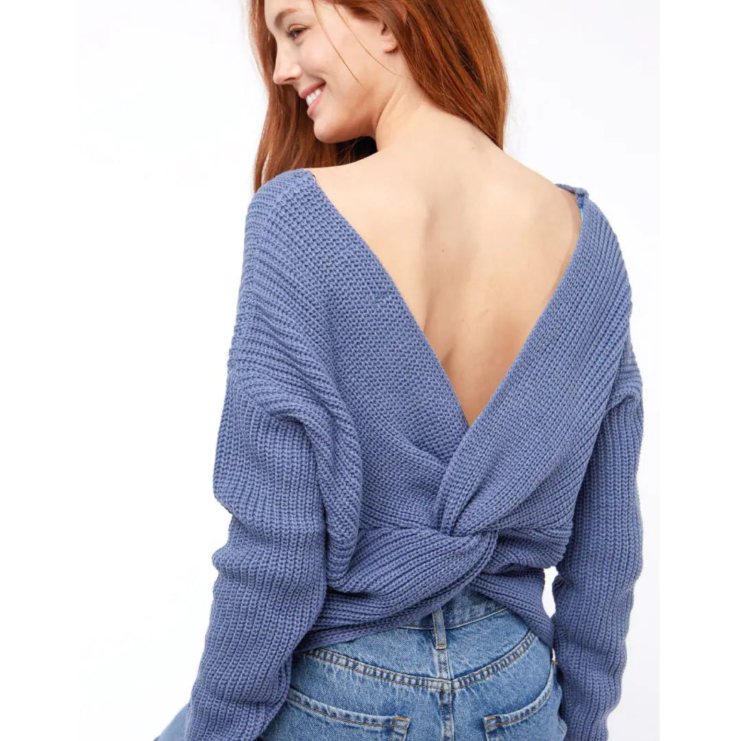 Twisted Back Sweater