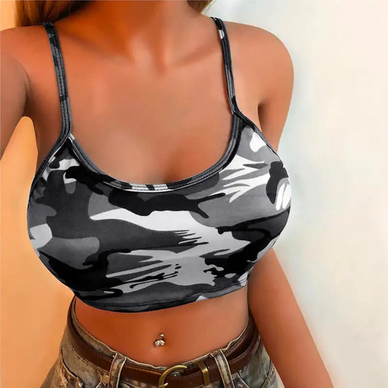 Camouflage Crop Top Women