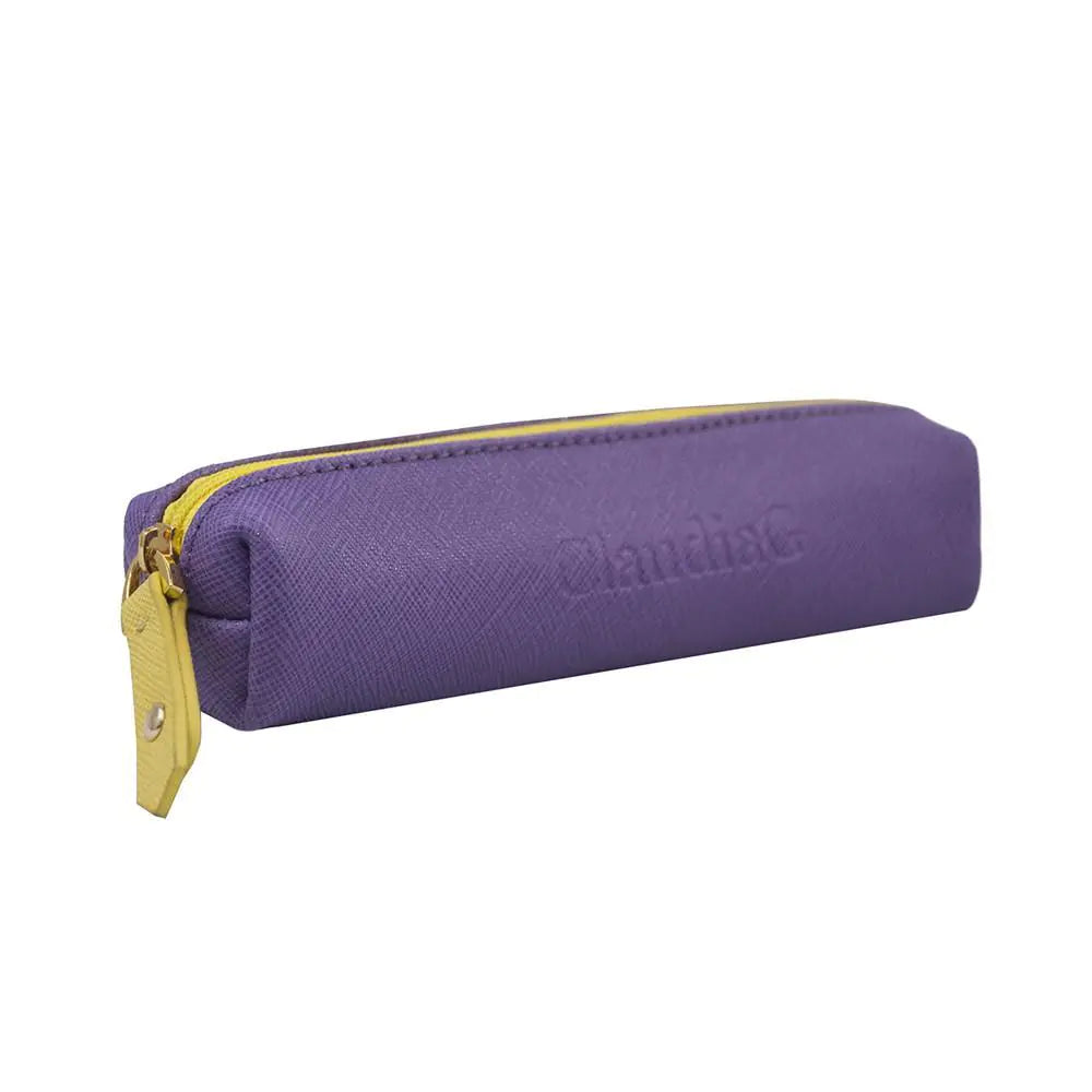 Comfy Leather Pouch -Plum