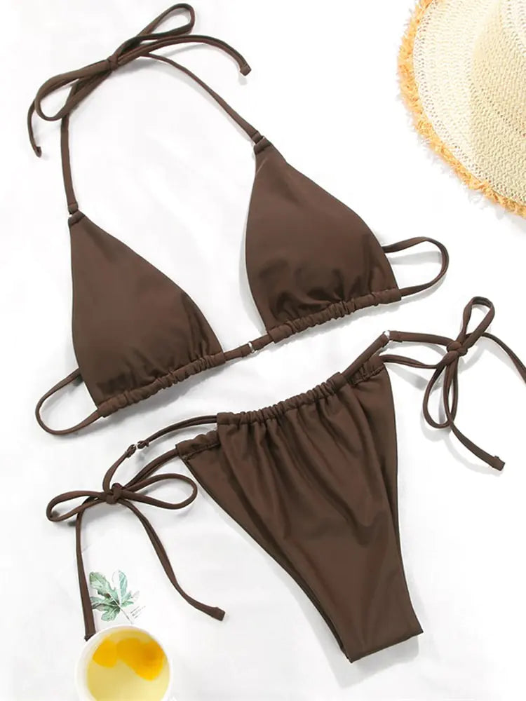 Adjustable String Bikini Sets