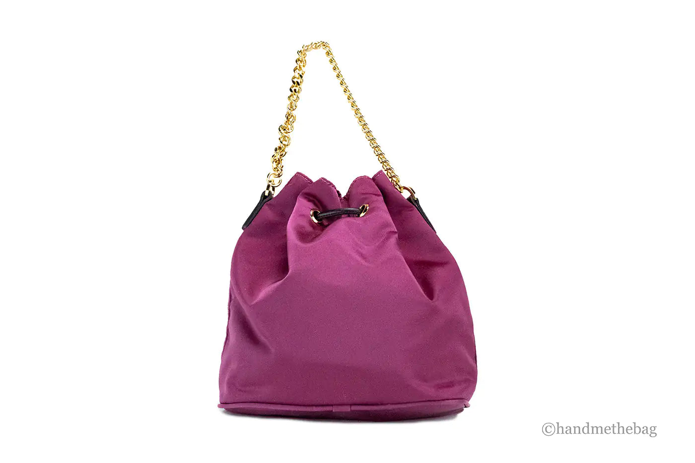 Versace Small Dahlia Nylon Medusa Pendant Bucket Chain Crossbody