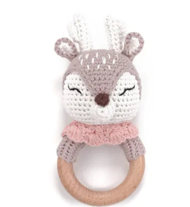 Hand Woven Cartoon Baby Rattle