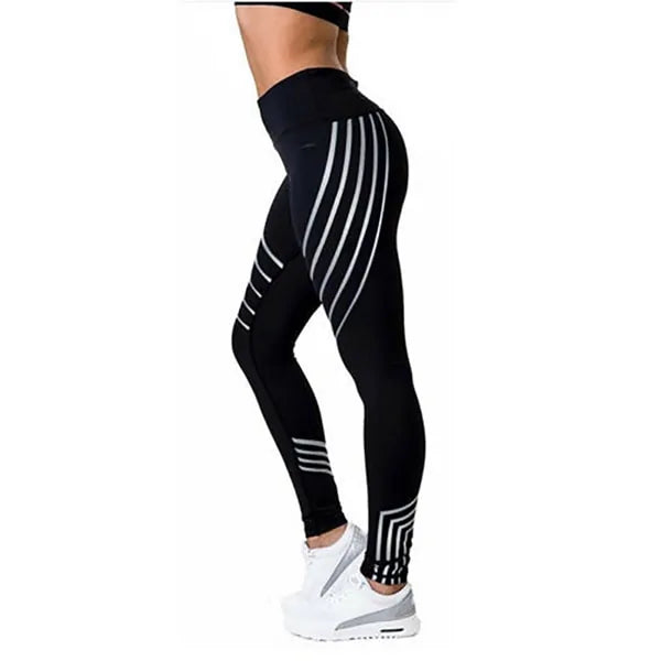 Kaminsky New Woman Fitness Leggings: High Elastic Shine Workout Pants