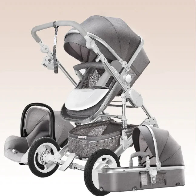 High-View Foldable Stroller – Sit & Recline Comfort