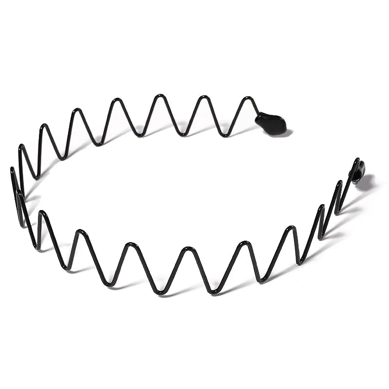 6Pcs Metal Hair Headband Wave Style Hoop Band Comb Sports Hairband Men Women US