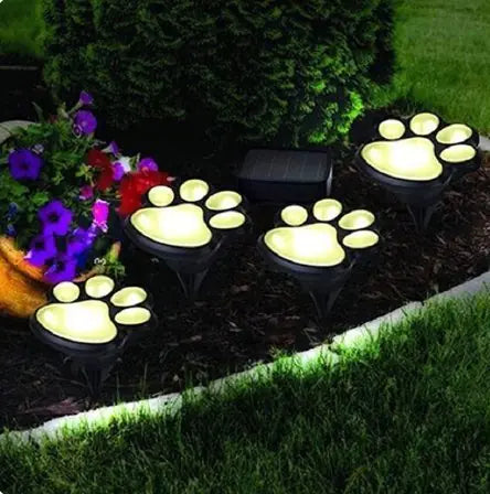 Paw Print Solar Lights