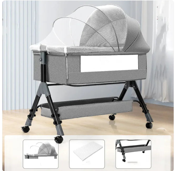 Portable 3-in-1 Baby Folding Cradle Bed