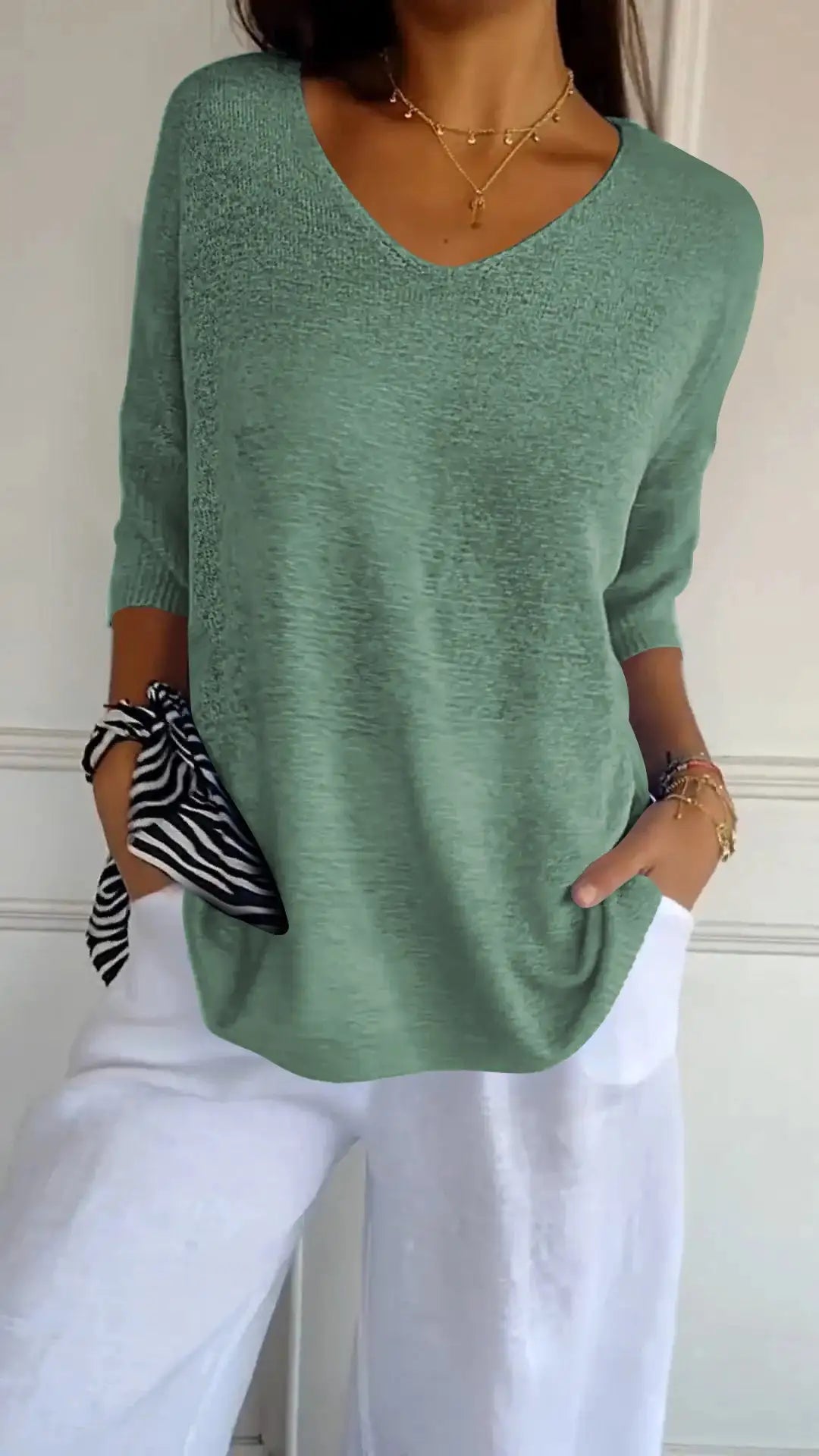 Trendy V-Neck Top