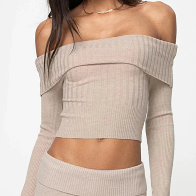 Fold-Over Knit Top