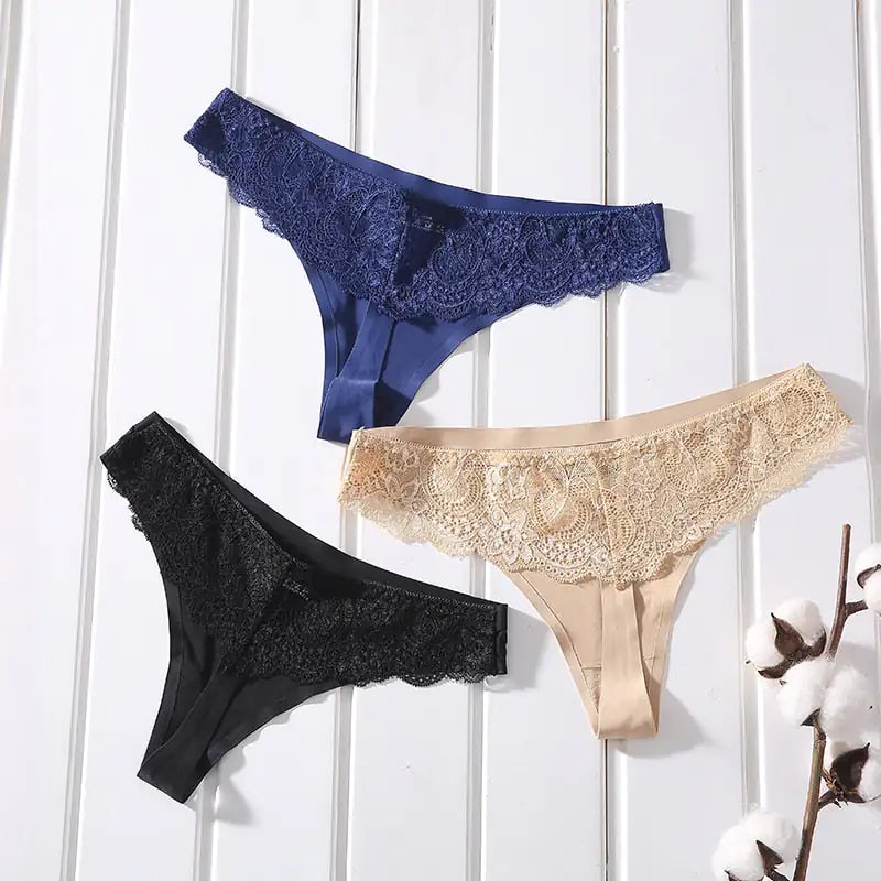 Lace Seamless Underwear Thong