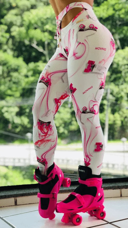 Moving Print Push Up Workout Leggings