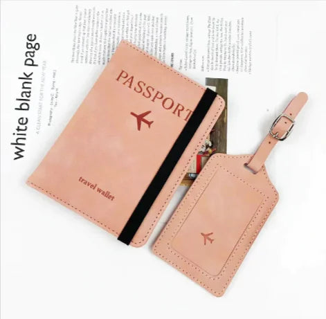 PU Leather Passport & Luggage Tag Set