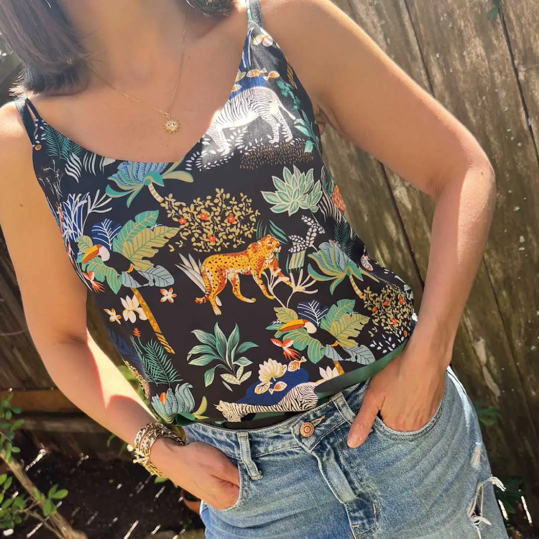 Safari Satin Top