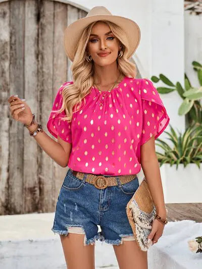 Amy Petal Sleeve Top-