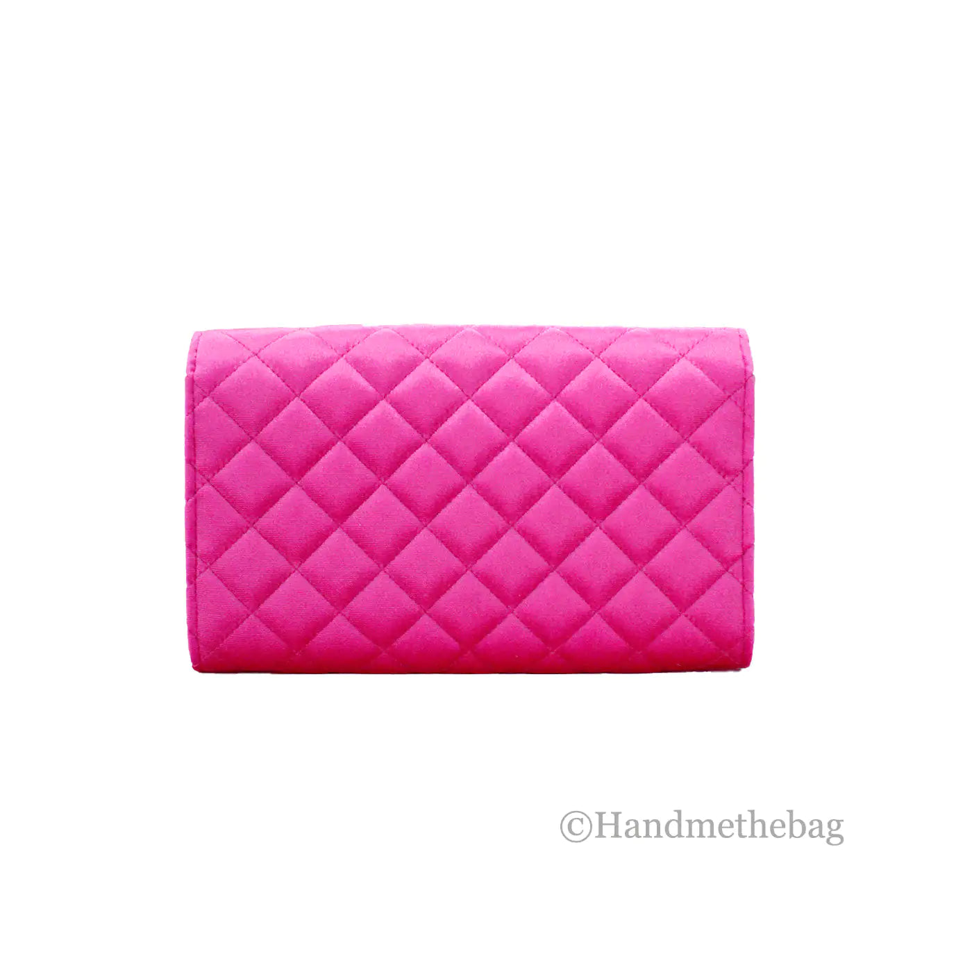 Versace Medusa Fuchsia Soft Quilted Fabric Evening Crossbody Clutch