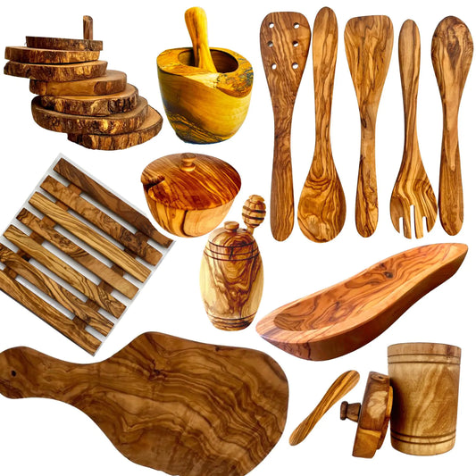 Mediterranean Olive Wood Ultimate Kitchen Collection