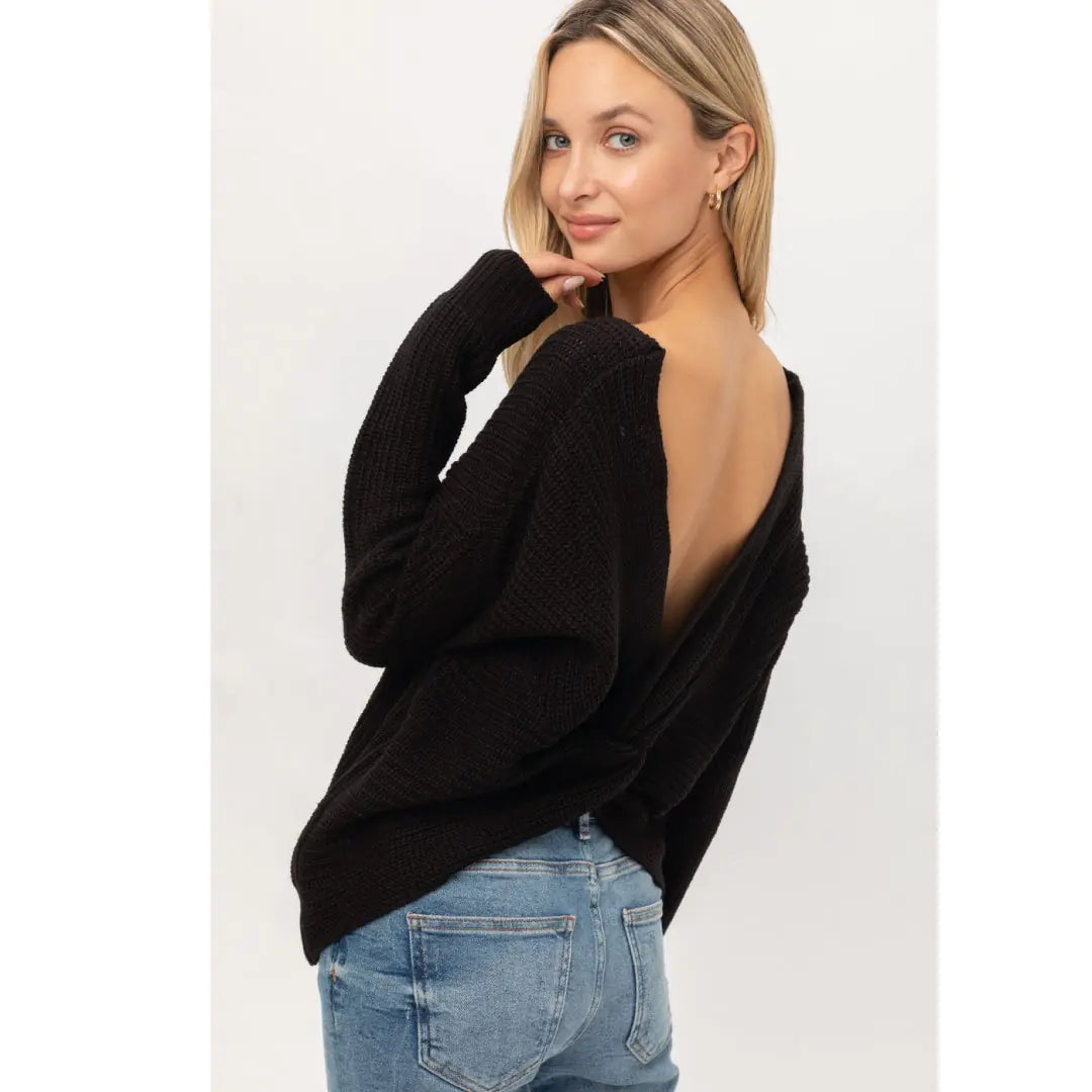 Twisted Back Sweater