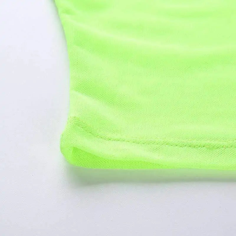 Neon Heart Mesh Top