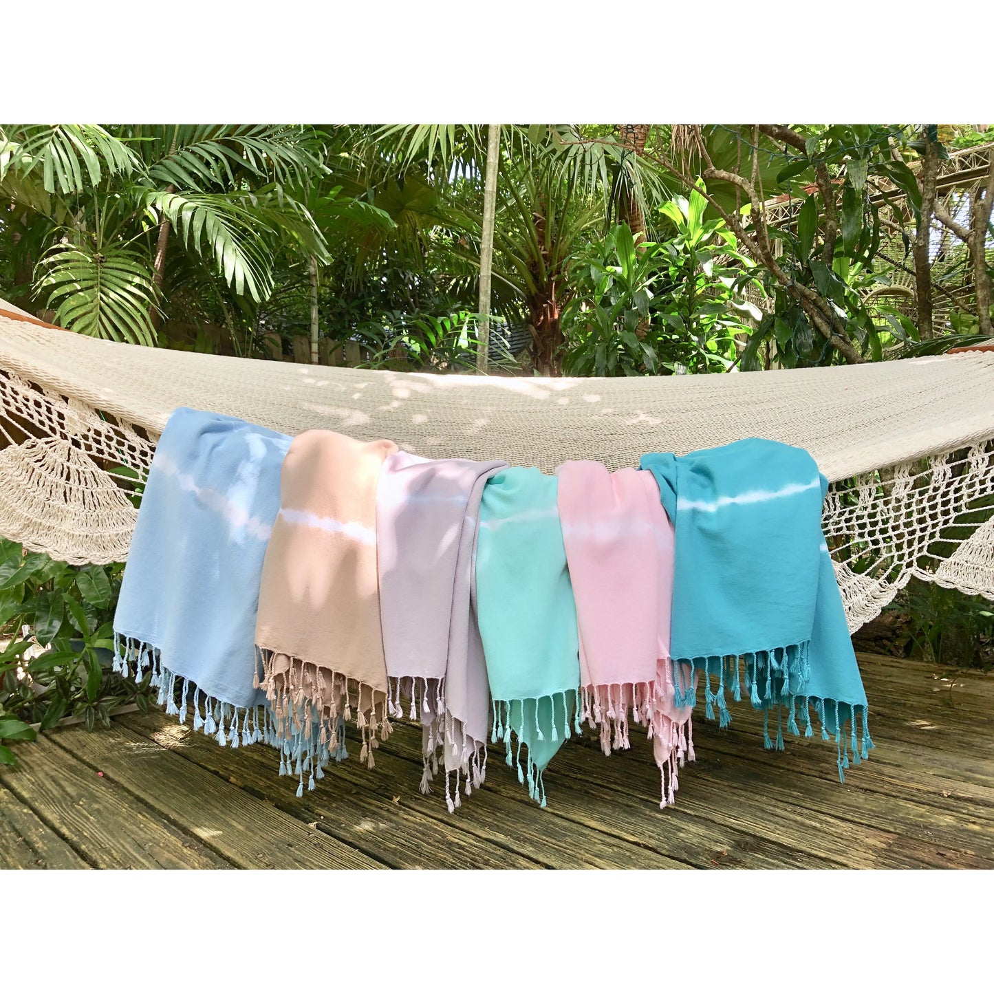 Teal Tie Dye Turkish Beach Towel