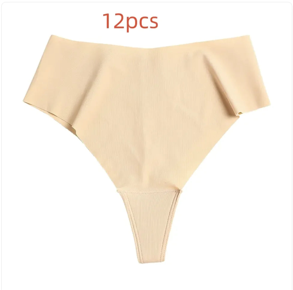 Women's High-Waist Cotton Seamless Underwear - Camel Toe Prevention