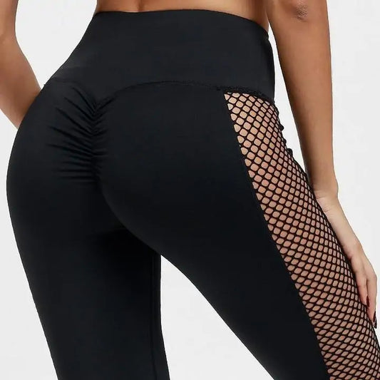 High Waisted Mesh Patchwork Workout Leggings