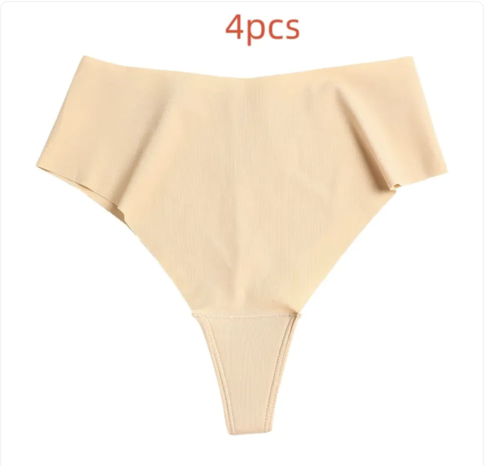 Women's High-Waist Cotton Seamless Underwear - Camel Toe Prevention