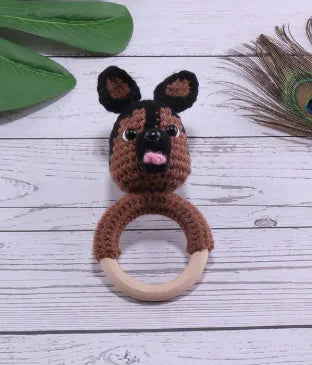 Hand Woven Cartoon Baby Rattle