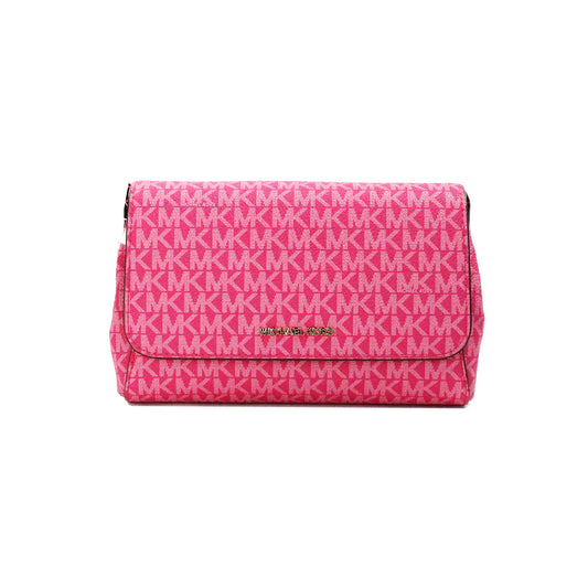 Michael Kors Jet Set Medium Electric Pink Convertible Pouchette