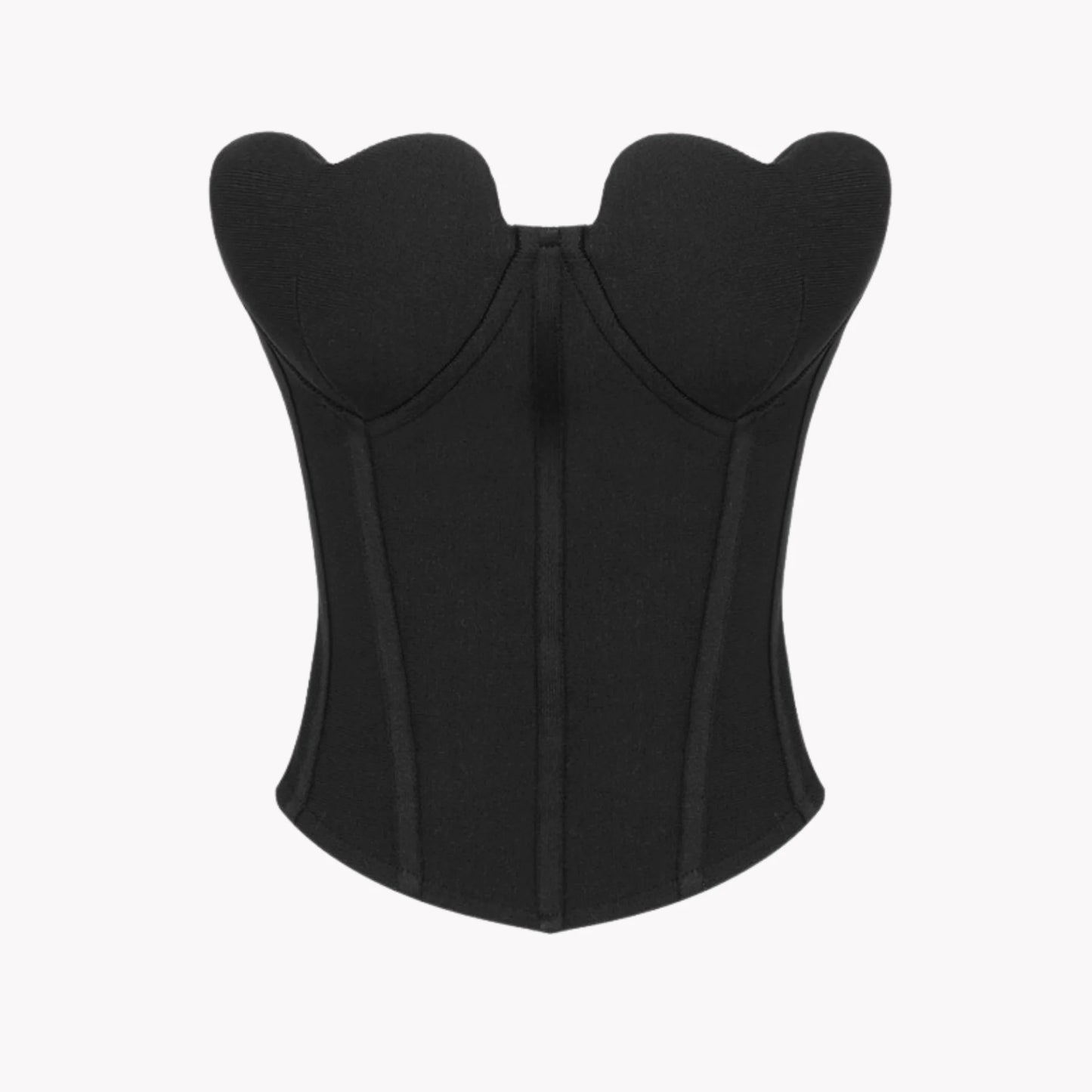 Heart Strapless Crop Corset Top