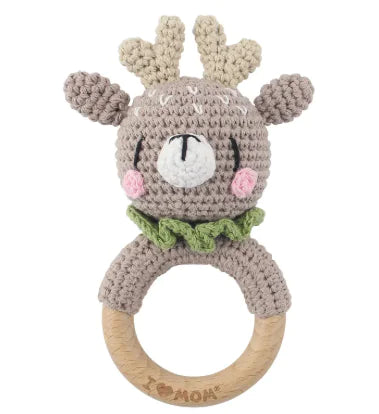 Hand Woven Cartoon Baby Rattle