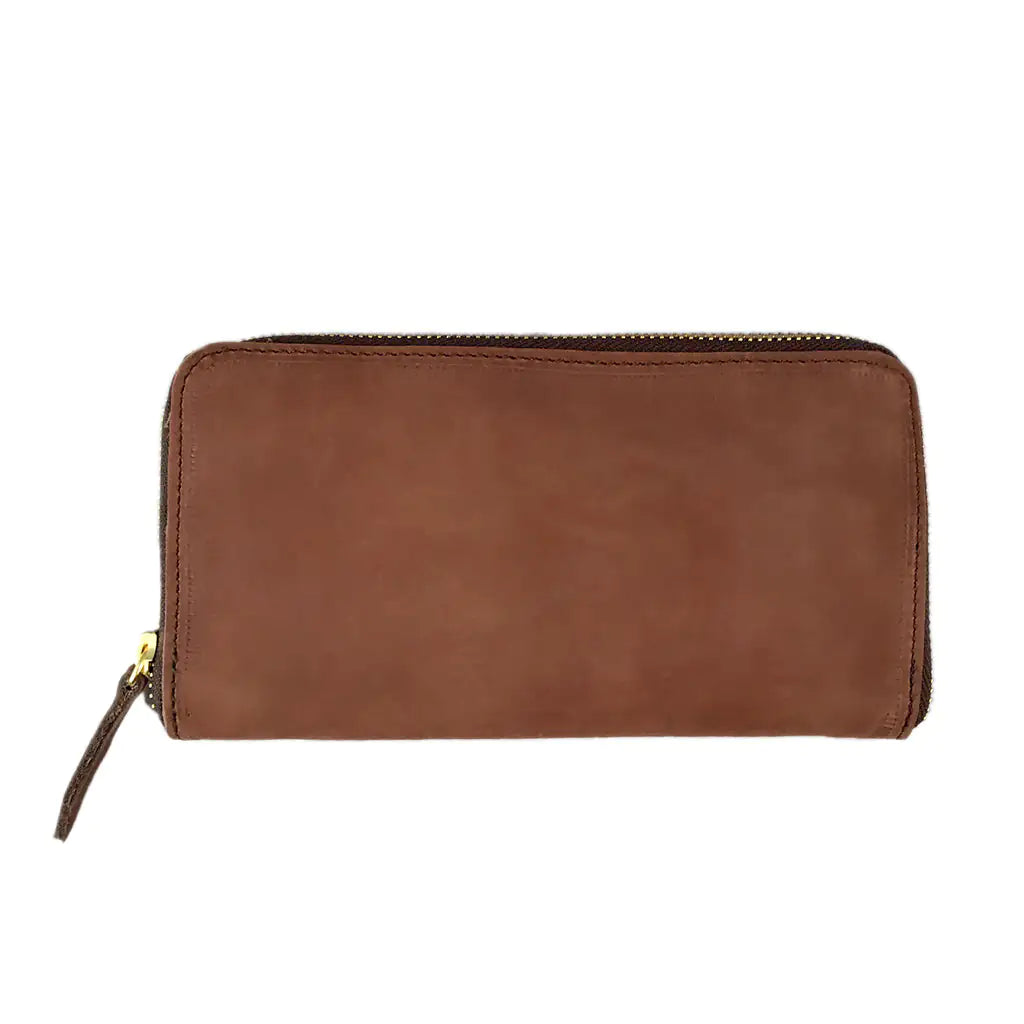 Nubuck Zipper Wallet