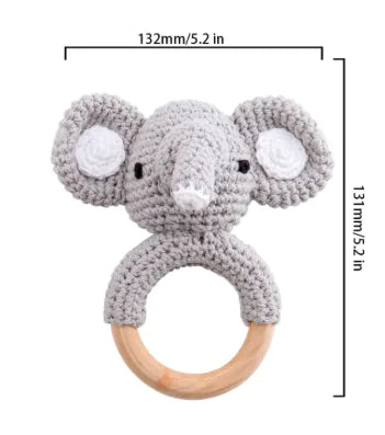 Hand Woven Cartoon Baby Rattle