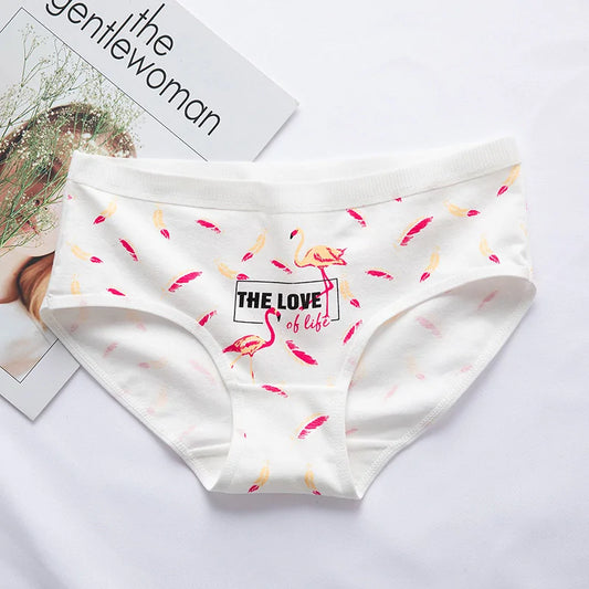 Cotton Flamingo Print Women's Panties