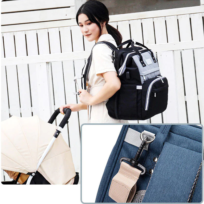 Foldable Infants Baby Crib Waterproof Nappy Mother Bag For Travel