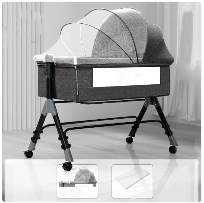 Portable 3-in-1 Baby Folding Cradle Bed