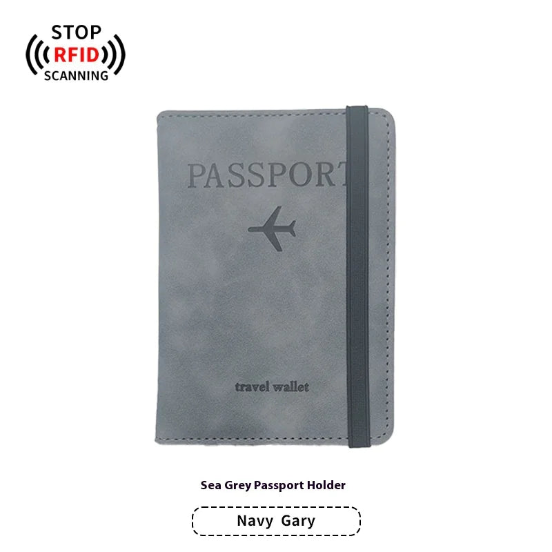 PU Leather Passport Holder & Luggage Tag Set