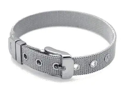 Stainless Steel Slider Bracelet -Silver