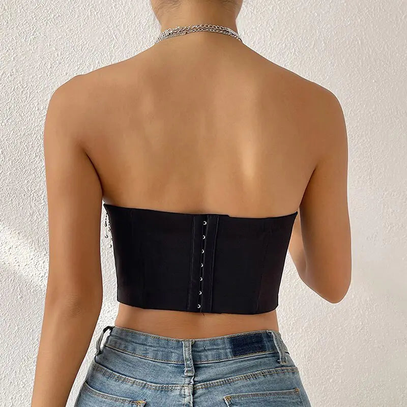 Sleeveless Off-Shoulder Corset Top